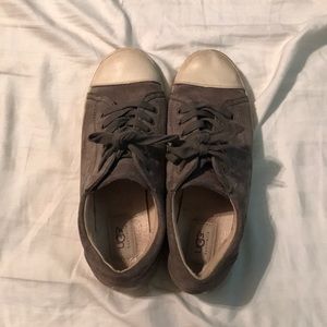 Grey and cream UGG sneakers